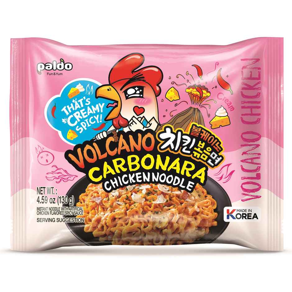Paldo Volcano Chicken Carbonara Korean Noodles