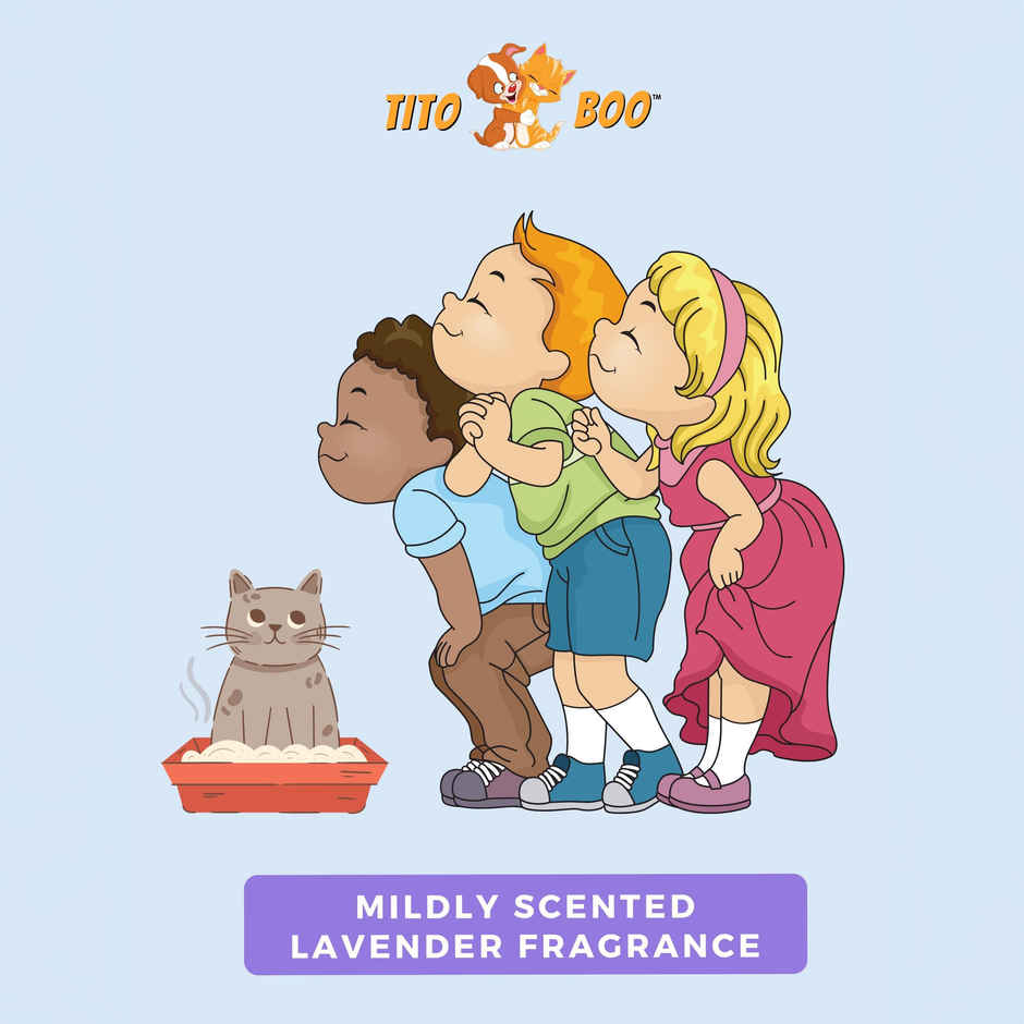 Tito Boo Mild Scented Bentonite Cat Litter | Pack Of 5