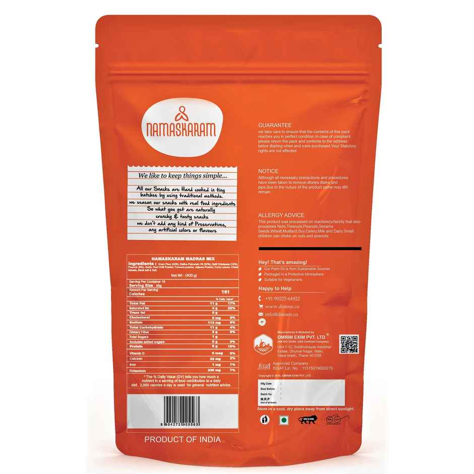 Namaskaram Madras Mix | Crunchy Savory Snack
