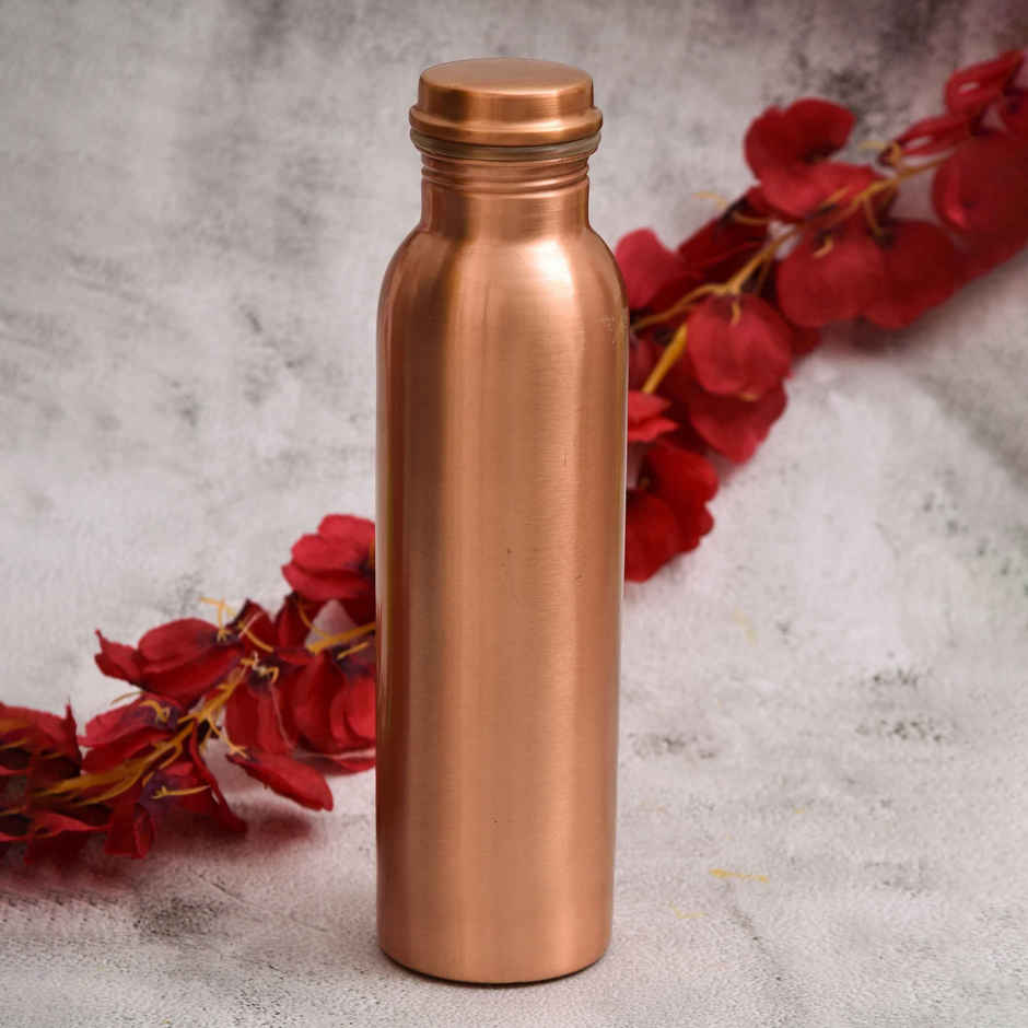 OGGN Plain Copper Water Bottle For Daily & Office Use 900 ml, Pure Copper