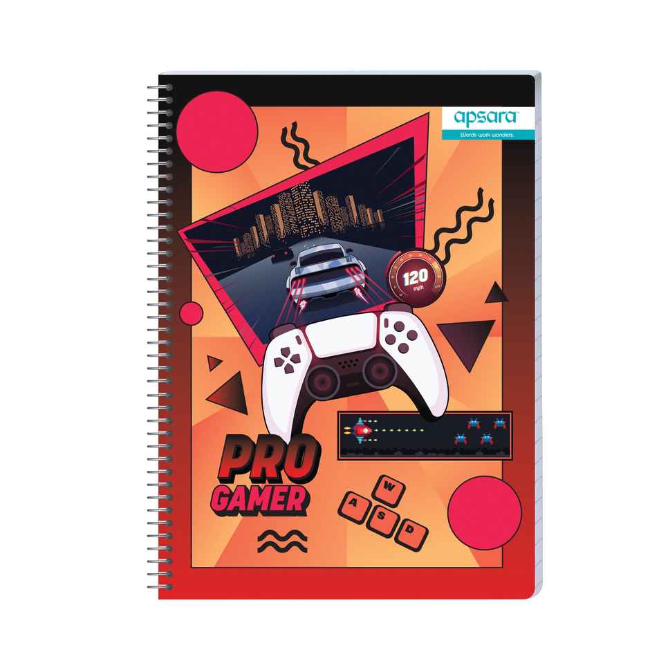 Apsara Spiral Notebook 5 Subject Unruled 60gsm | 29.7 x 21 cm | 252 Pages | Covers May Differ