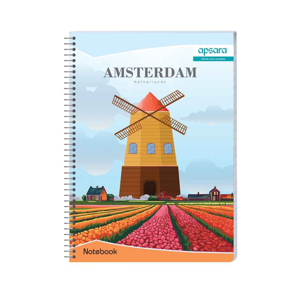 Apsara Spiral Notebook 1 Subject Unruled 60gsm | 29.7 x 21 cm | 180 Pages | Covers May Differ