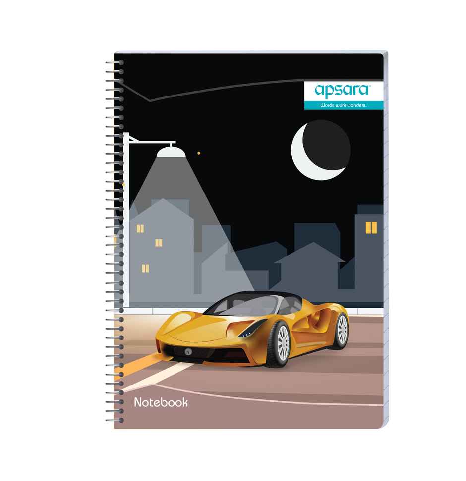 Apsara Spiral Notebook 1 Subject 24 x 18 160Pages Blue Single Line 60gsm (Covers May Differ)
