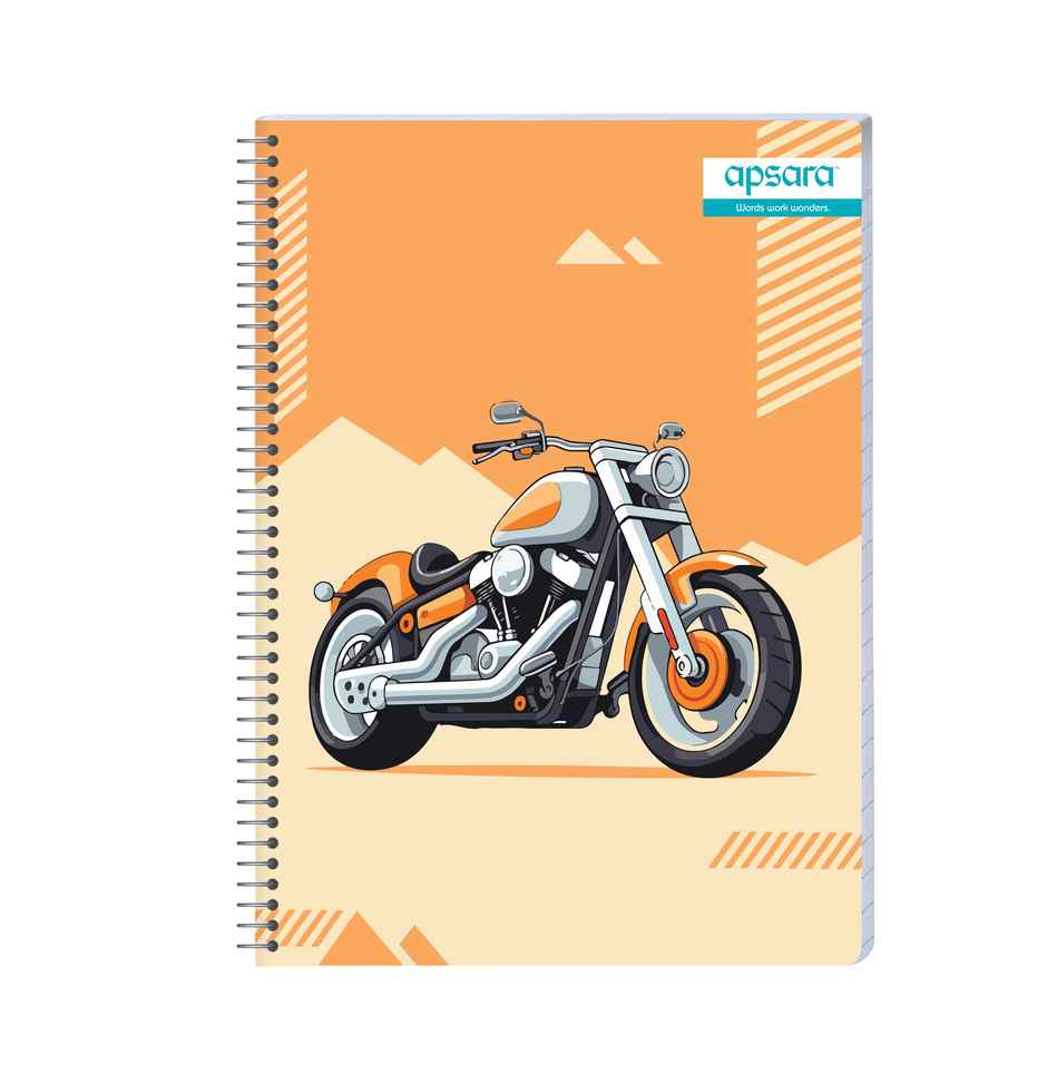 Apsara Spiral Notebook 5Subject 26.7 x 20.3 252Pages Blue Single Line 60gsm (Covers May Differ)