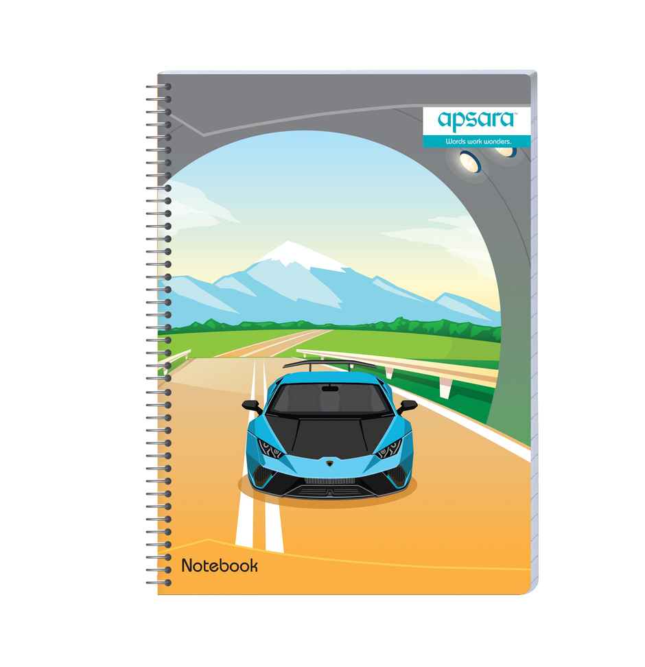 Apsara Spiral Notebook 1 Subject 24 x 18 200Pages Unruled 60gsm (Covers May Differ)