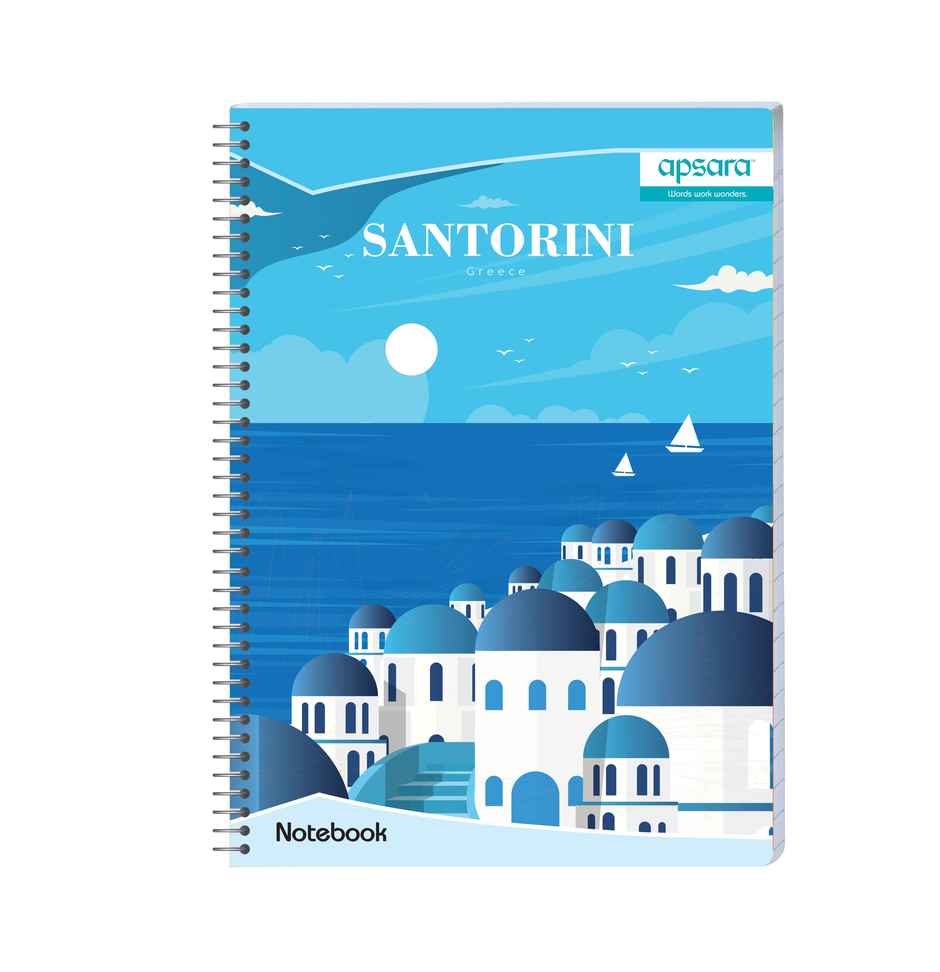 Apsara Spiral Notebook 1Subject 29.7 x 21 180Pages Unruled 60gsm (Covers May Differ)