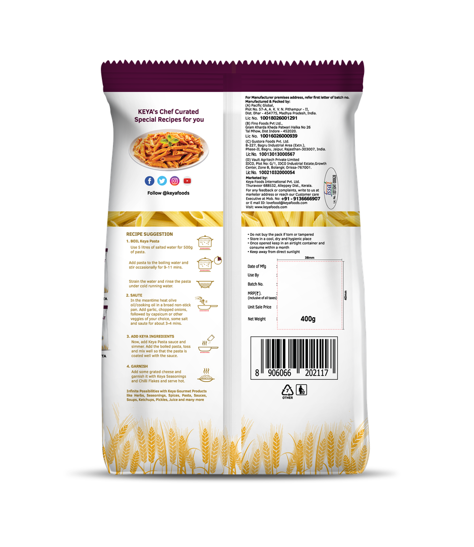 Keya Penne Pasta