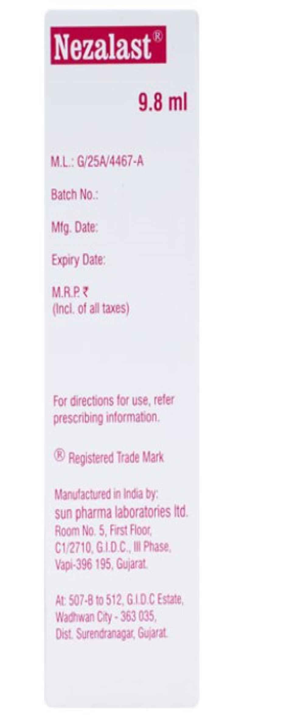 Nezalast Nasal Spray
