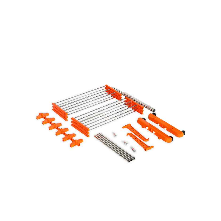 TNC Orange Single Poll 3 Tier Stainless Steel Cloth Dryer Stand