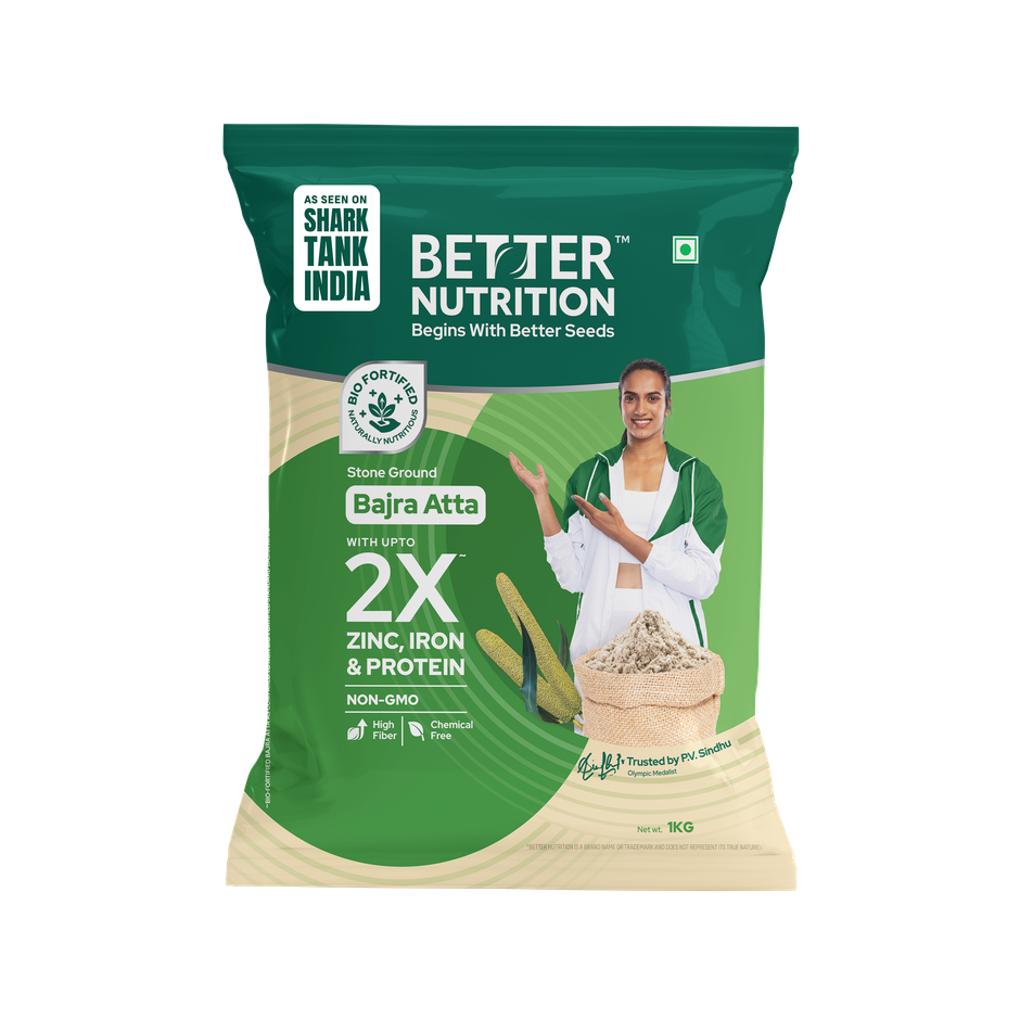 Better Nutrition Biofortified Bajra Atta | High Protein | Rich in Iron, Zinc & Calcium