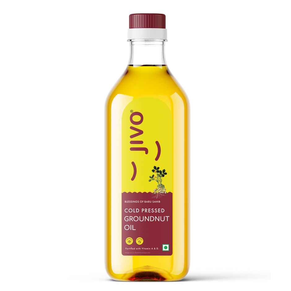 Jivo Groundnut (Peanut) Cold Pressed Oil | Vitamin Fortified Cooking Oil