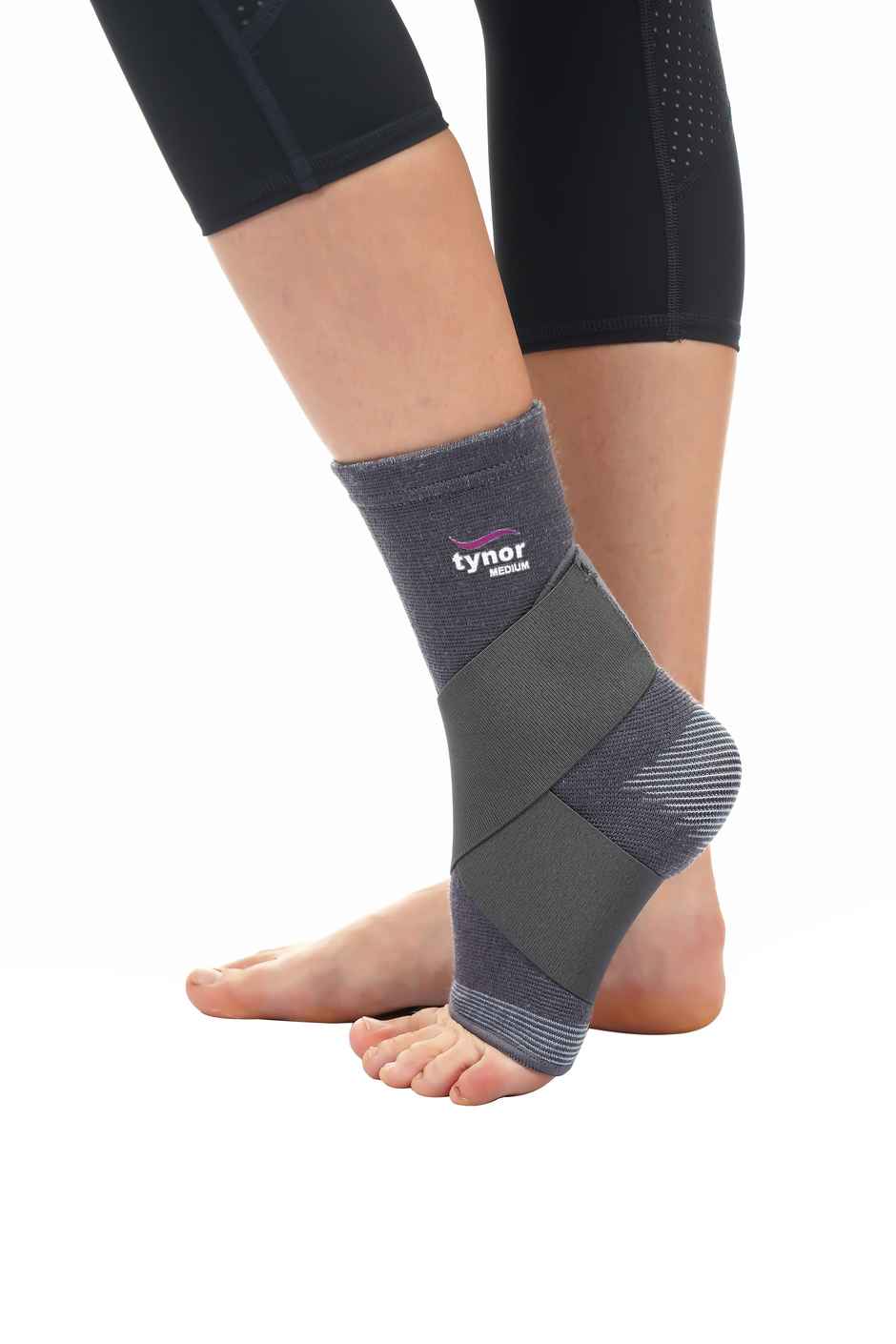 Tynor Ankle Binder | Grey | Large | 1 Unit