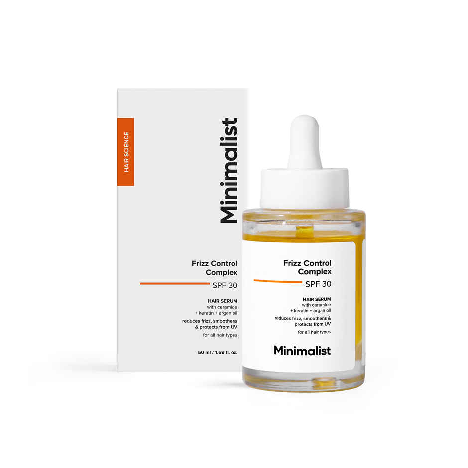 Minimalist Hair Serum for Dry Frizzy Hair with SPF 30, Keratin & Argan Oil