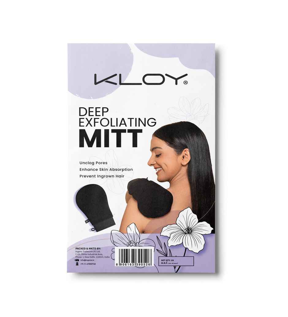 KLOY Korean Style Bathing Mitt Glove for Exfoliation | Body Scrubber | Viscose Rayon Fiber