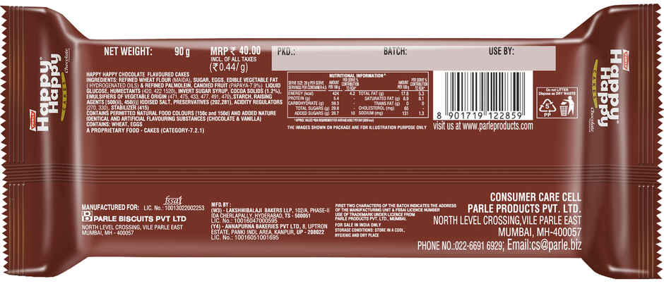 Parle Happy Happy Cake Chocolate