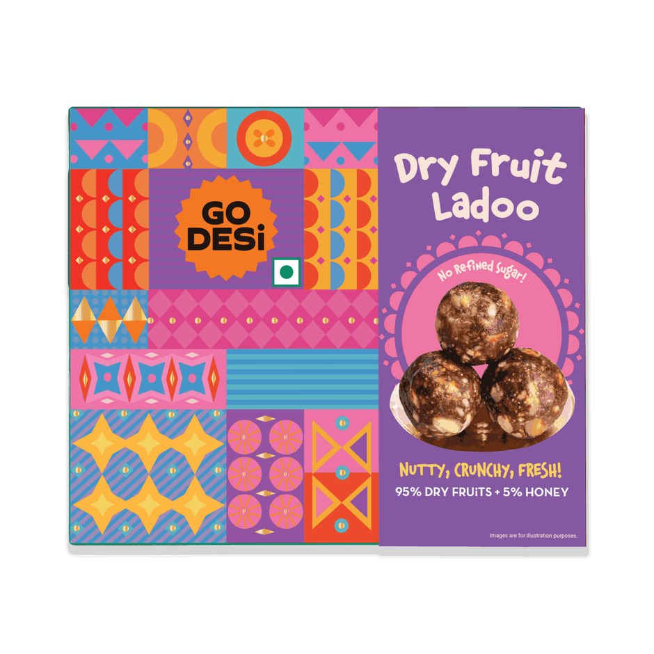 Tangy Imli (Tamarind) 10 Pcs Sour Candy | No Refined Sugar | Lollipop By Go Desi (10pc) & Dry Fruit Laddoo | No Added Refined Sugar | Laddu | Sweet By Go Desi (200g) Combo