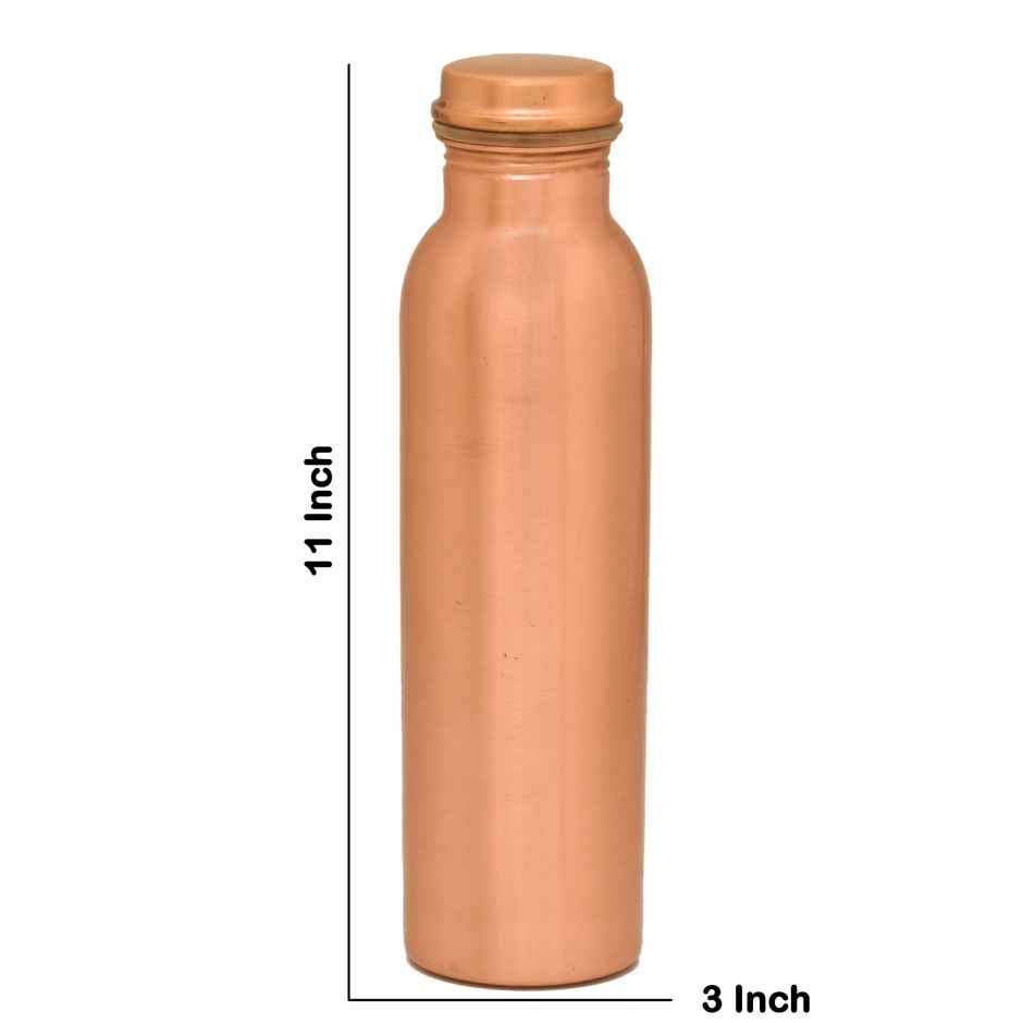 OGGN Plain Copper Water Bottle For Daily & Office Use 900 ml, Pure Copper