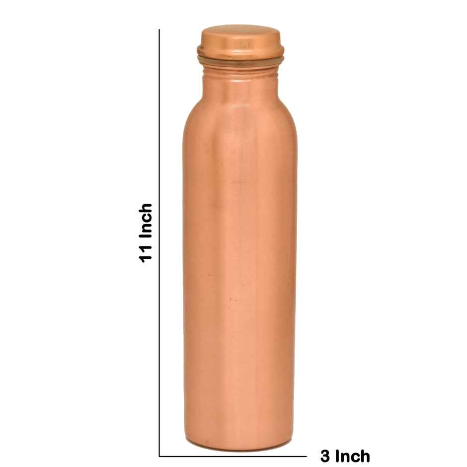 OGGN Plain Copper Water Bottle For Daily & Office Use 900 ml, Pure Copper
