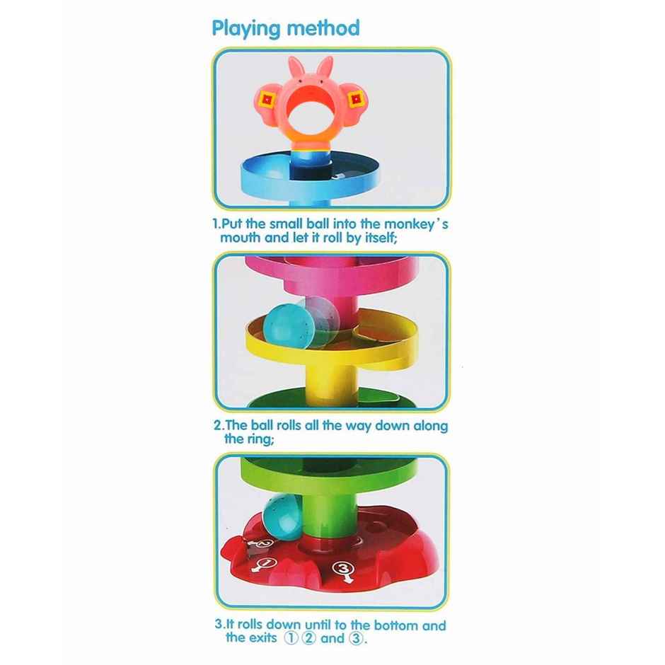 Fablue Ball Drop And Roll Swirling Tower Toy For Baby & Toddler Development Educational Toys