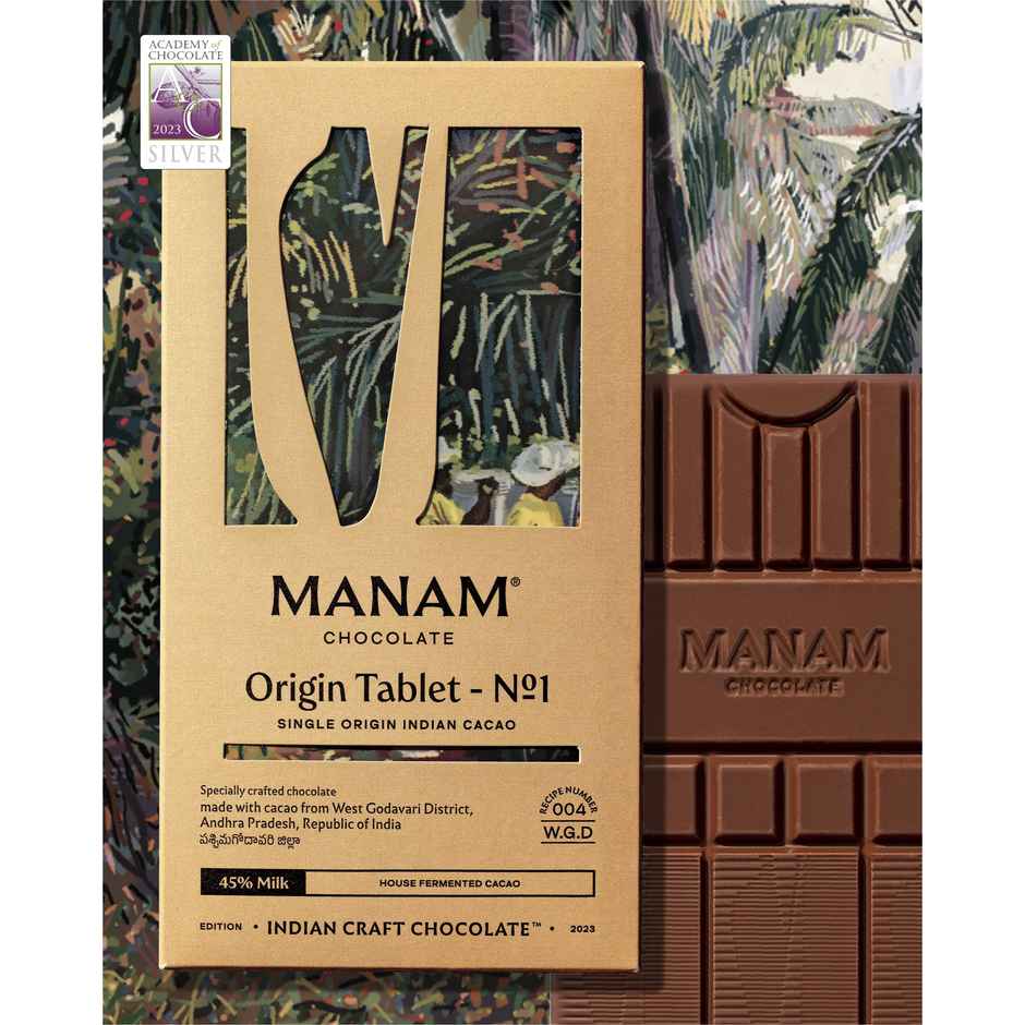 Manam Chocolate Indian Origin Tablet No. 1 | 45% Milk