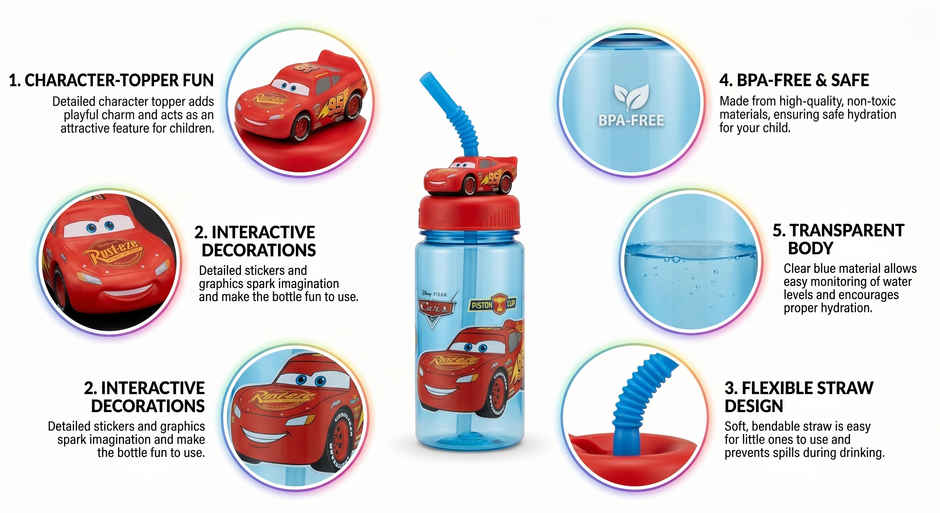 Striders 3D Figurine Tumbler Hotwheels Blue Fire | St-Mat141 | 360 ml