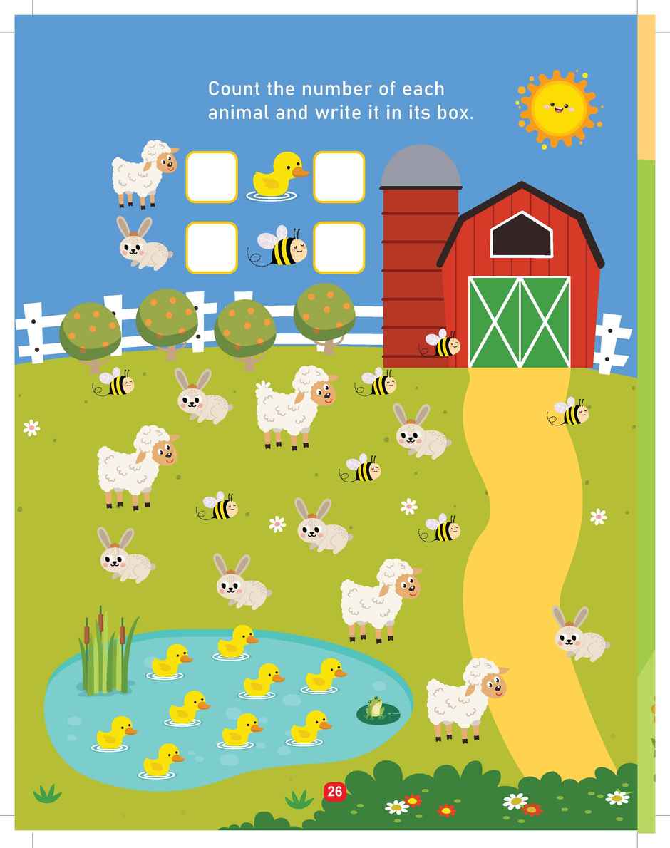 Dreamland Farm Activity and Colouring Book Die Cut Shape 48 Pages