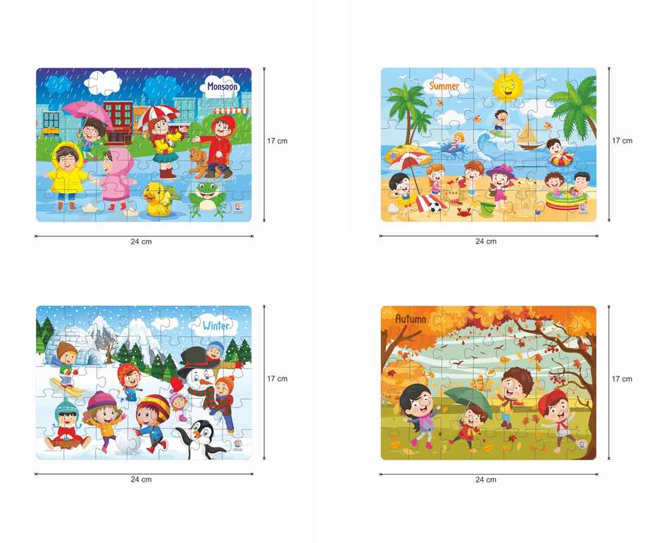 Ratna's 4In1 Indian Seasons Jigsaw Puzzle 0xc002111318 (Assorted)