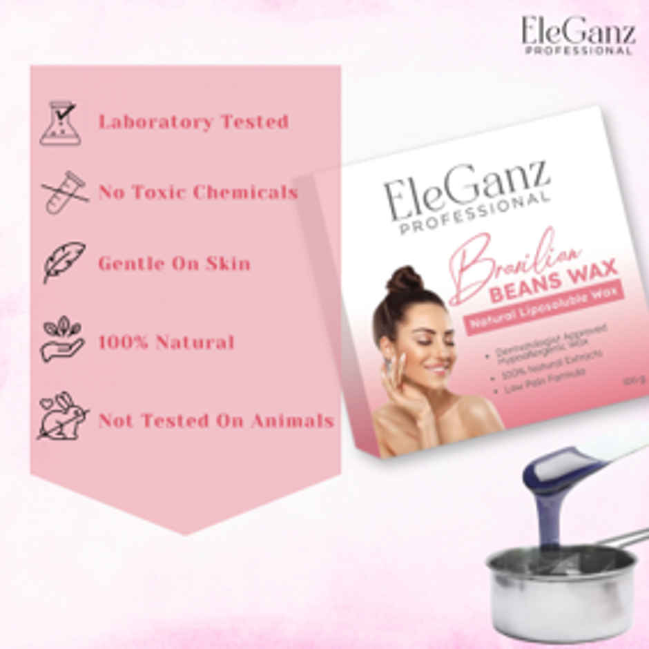 EleGanz Professional Brazilian Beans Hair Removal 100% Natural Liposoluble Wax