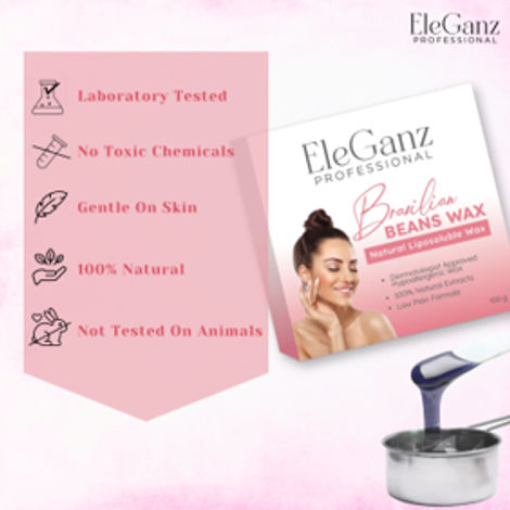 EleGanz Professional Brazilian Beans Hair Removal 100% Natural Liposoluble Wax