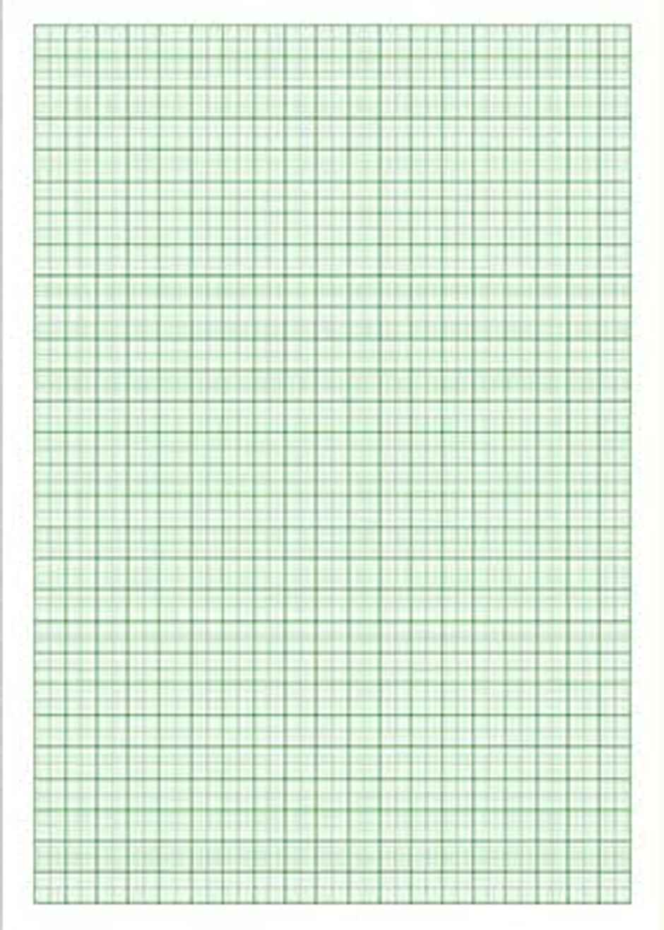 Paperbees A4 size Graph Paper Green Ruled Loose Sheet