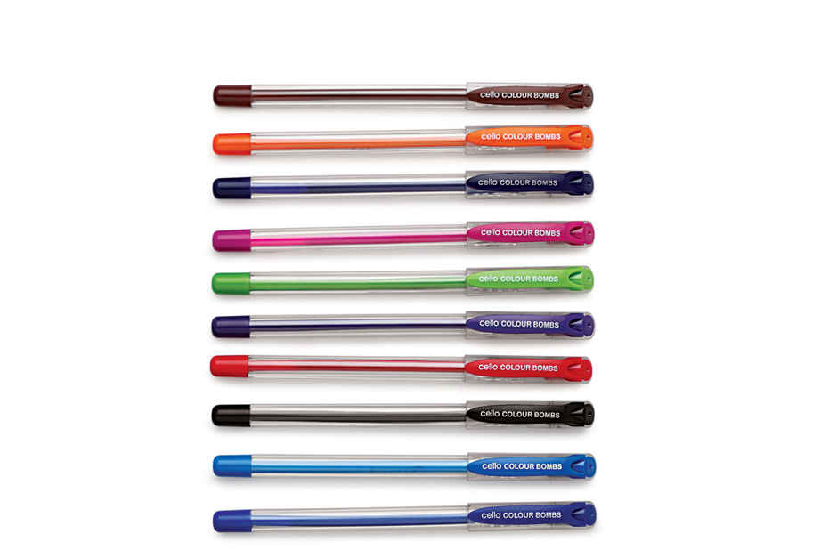 Buy Cello Colour Bombs - 10pc Coloured Ink Gel pens Online - Price ...