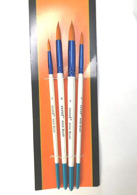 Chrome Small Handle Round Brushes | Set Of 4