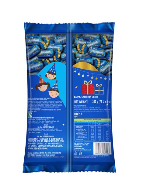 Luvit Chocorich Eclairs Chocolate Party Pack