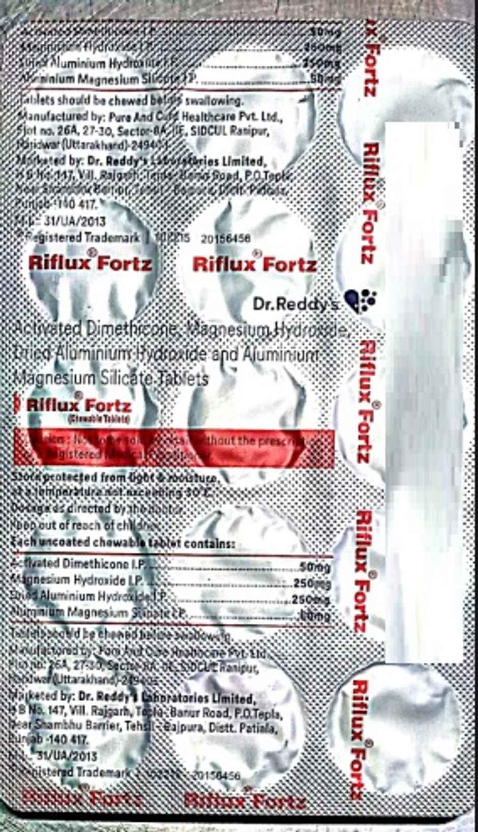Riflux Fortz Chewable Tablet