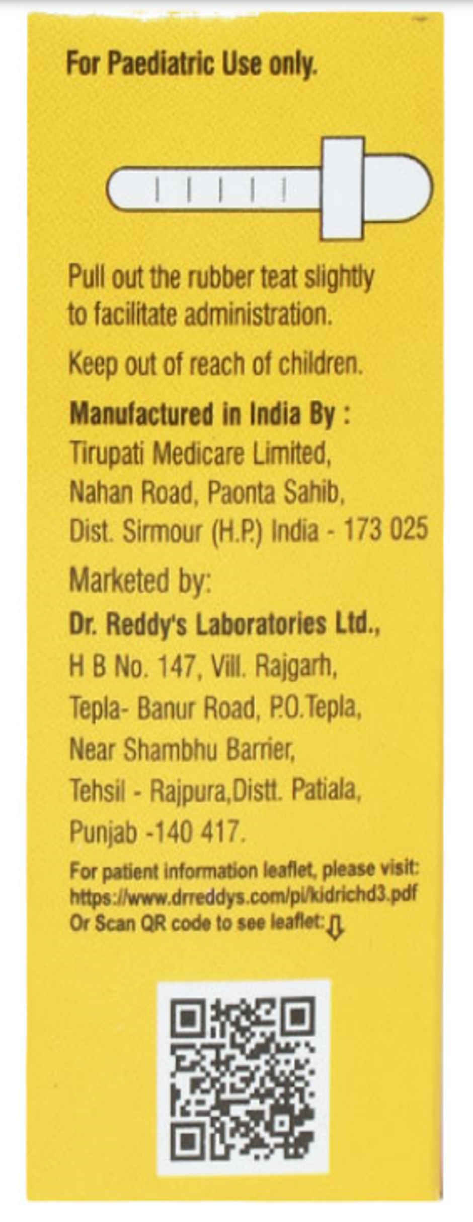 Kidrich-D3 Nano 800IU/mL Vitamin D3 Oral Drop