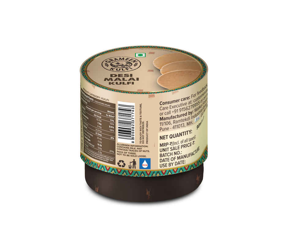 Grameen Slice Kulfi Desi Malai 3 Slices