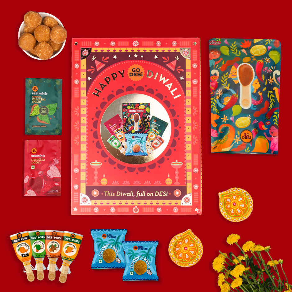 Go Desi Diwali Gift Box With Ladoo Paan & Candy