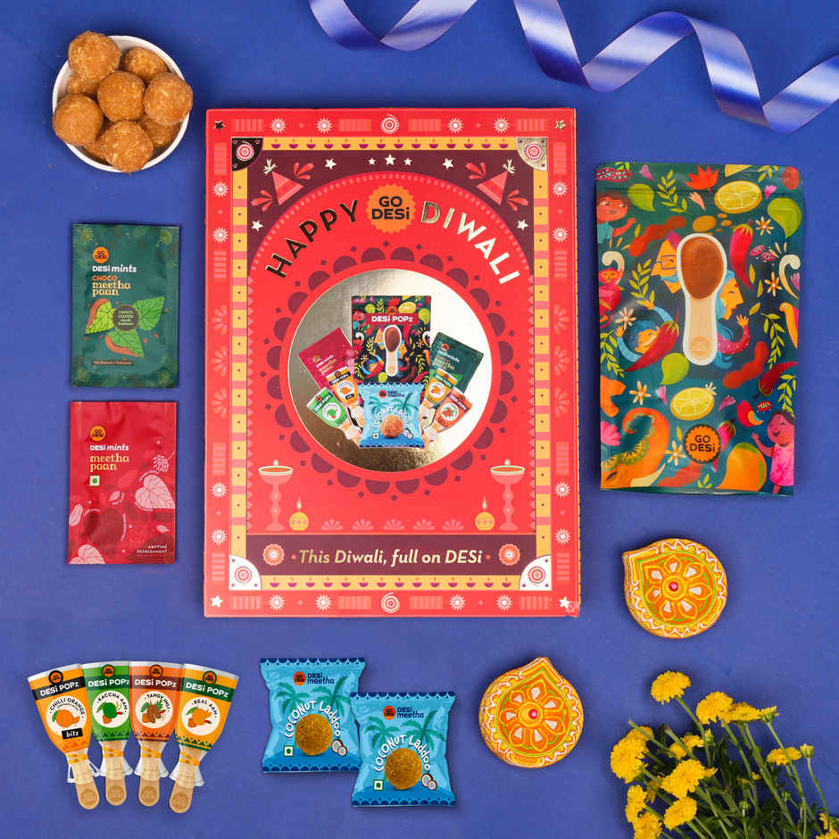 Go Desi Diwali Gift Box With Ladoo Paan & Candy