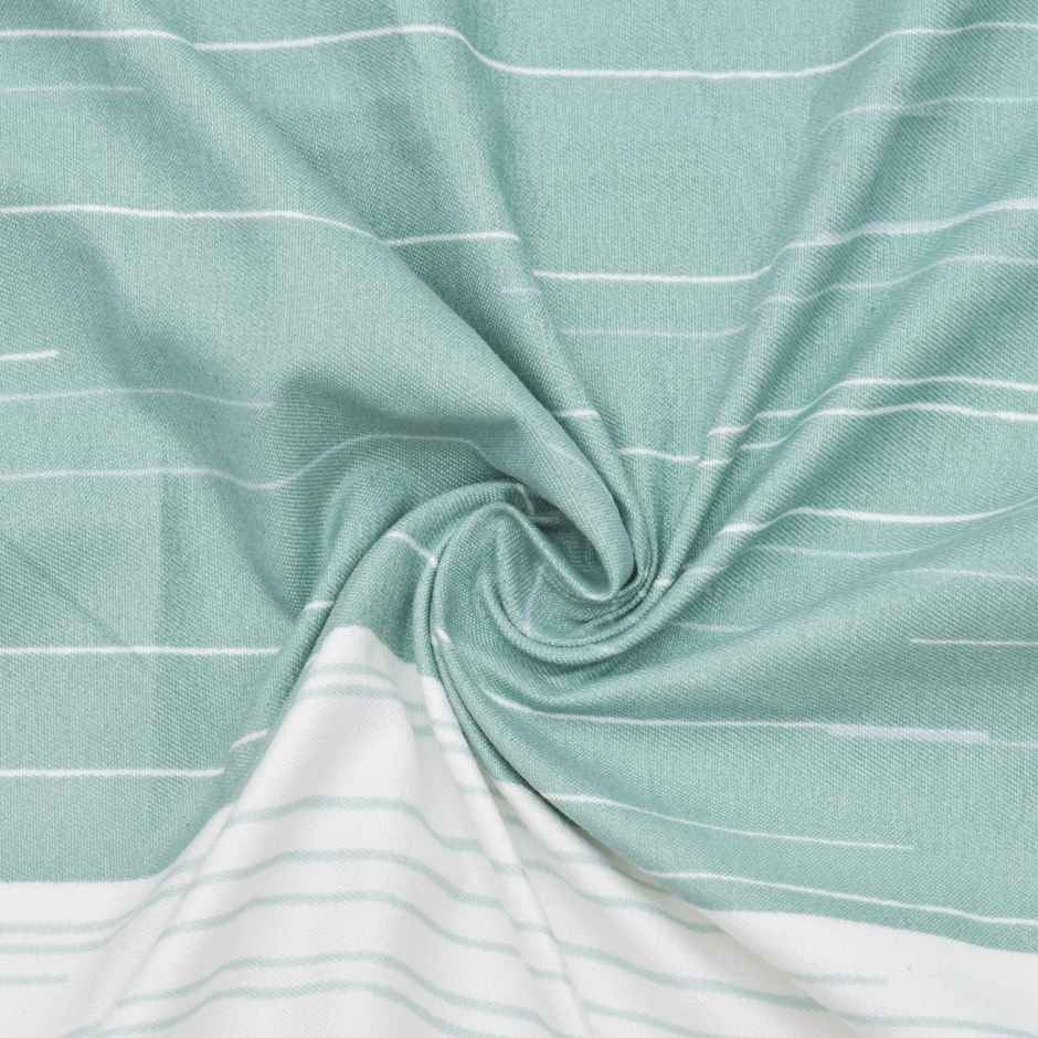 BAY6 Microfiber Cotton Door Curtains | Set of 2 | 7x4 ft | Green