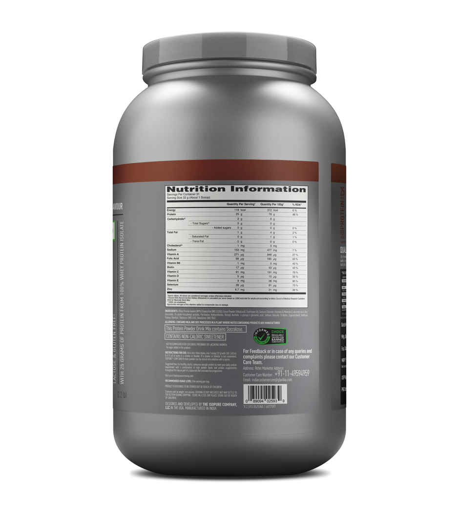 Isopure - Dutch Chocolate (Immune Support, Biotin)