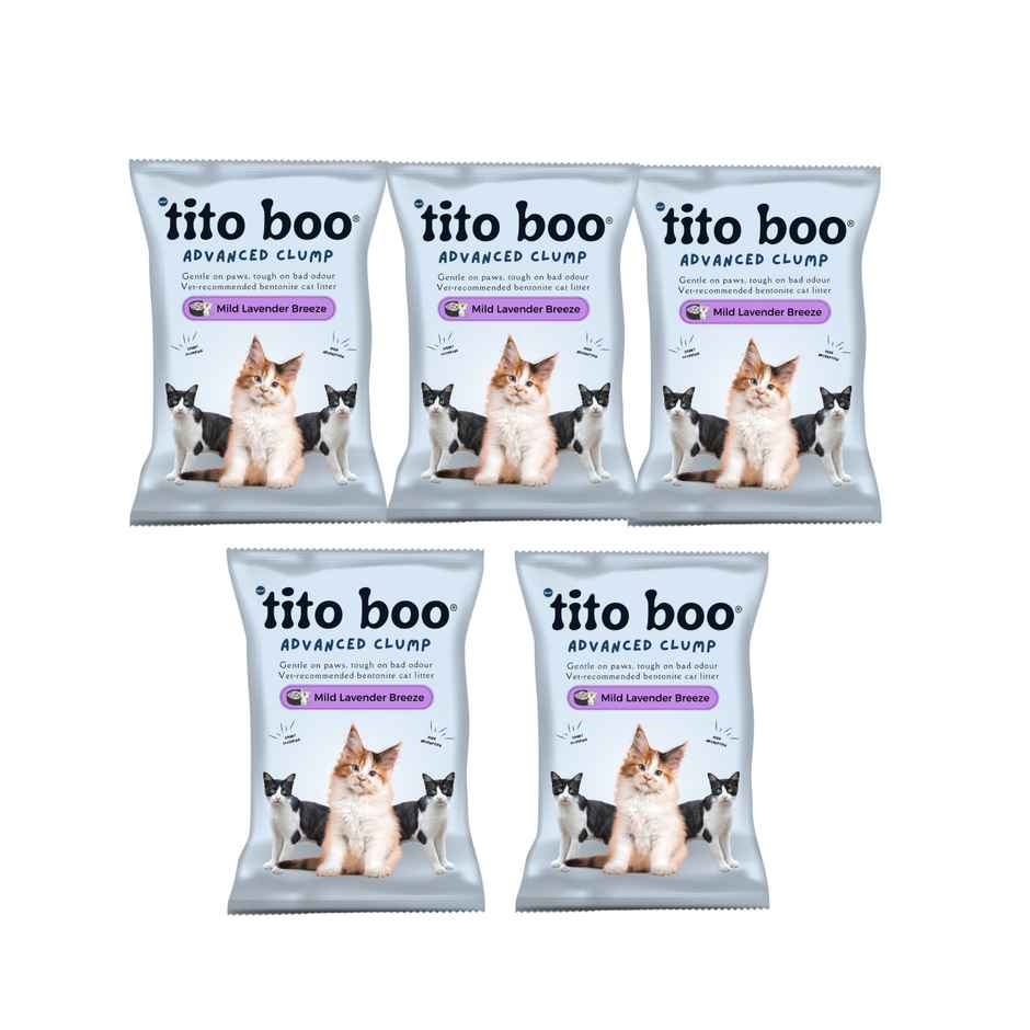 Tito Boo Mild Scented Bentonite Cat Litter | Pack Of 5 Combo