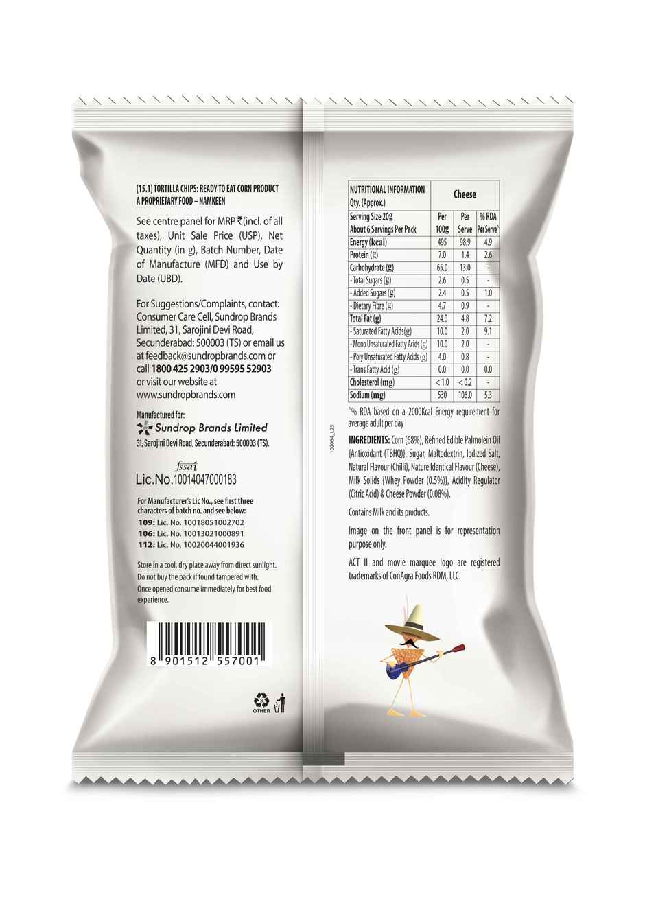 Act II Cheese Nachos - Tortilla Chips | Ready to Eat Snacks | Big Pack