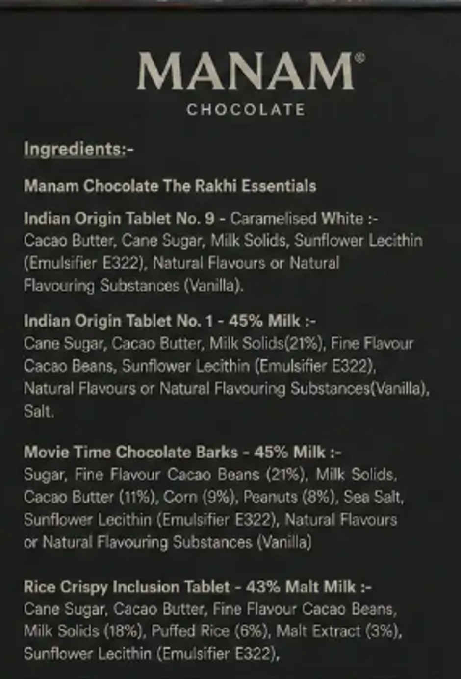 Manam Chocolate The Rakhi Essentials Tin