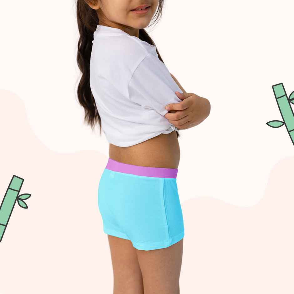 Superbottoms Supersoft Girls Boyshort | 4-6y| Stretchy & Breathable - Pack of 3 | Assorted