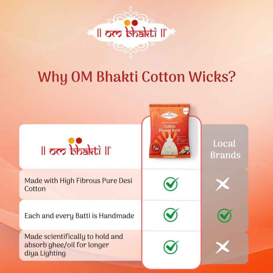 Cotton Flower Batti | Om Bhakti