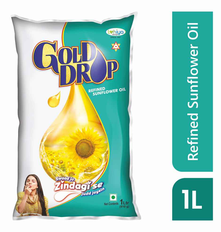 Gold Drop Cooking Oil Sunflower (Pouch)(1 l), Madhur Sugar/Sakkare - Refined(1 kg) & Fortune Sona Masoori Supreme Rice(5 kg) Combo