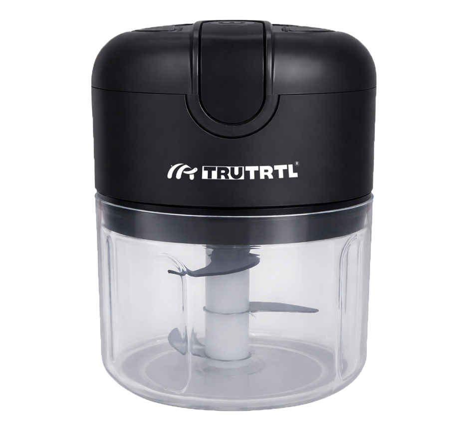  truTRTL Smart Electric Chopper | 1200 mAh Battery | Onion & Vegetable Cutter | Black - 250 ml