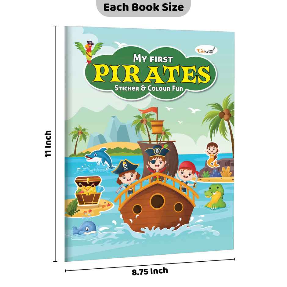 My First Pirates Sticker and Colour Fun - Children Colouring Book | Kids Coloring and Sticker Book
