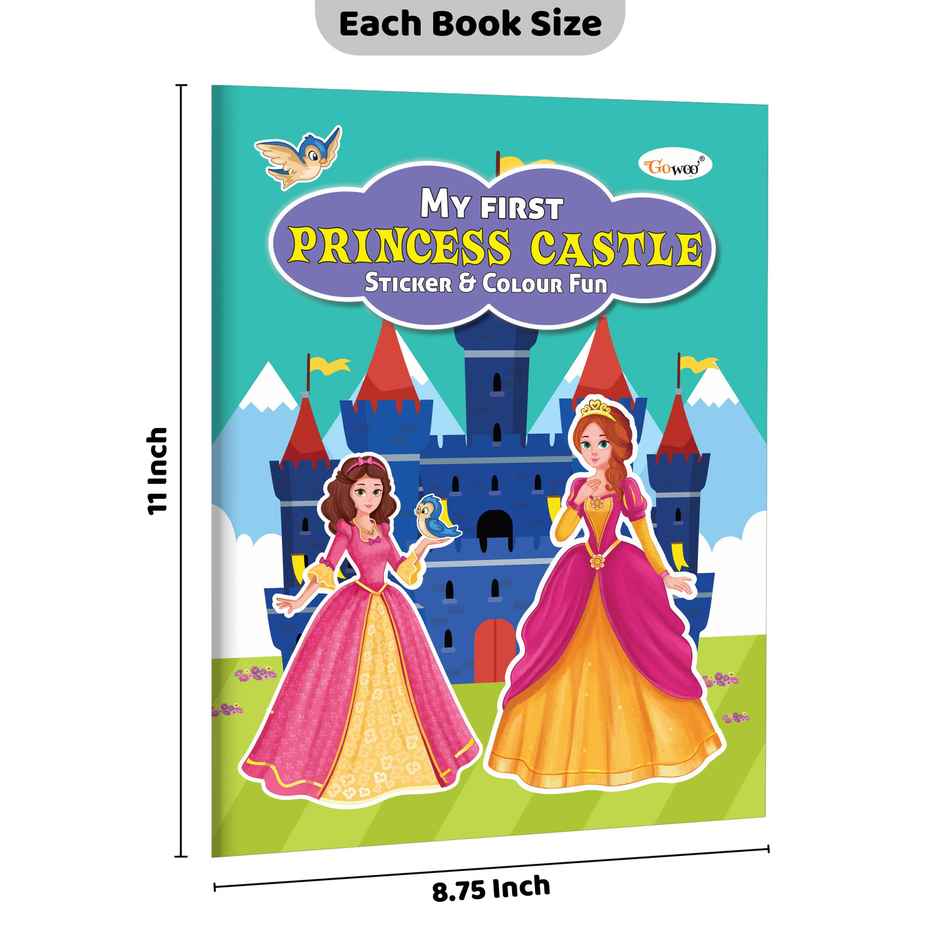My First Princess Castle Sticker and Colour Fun - Coloring Book for Children, Sticker Coloring Book