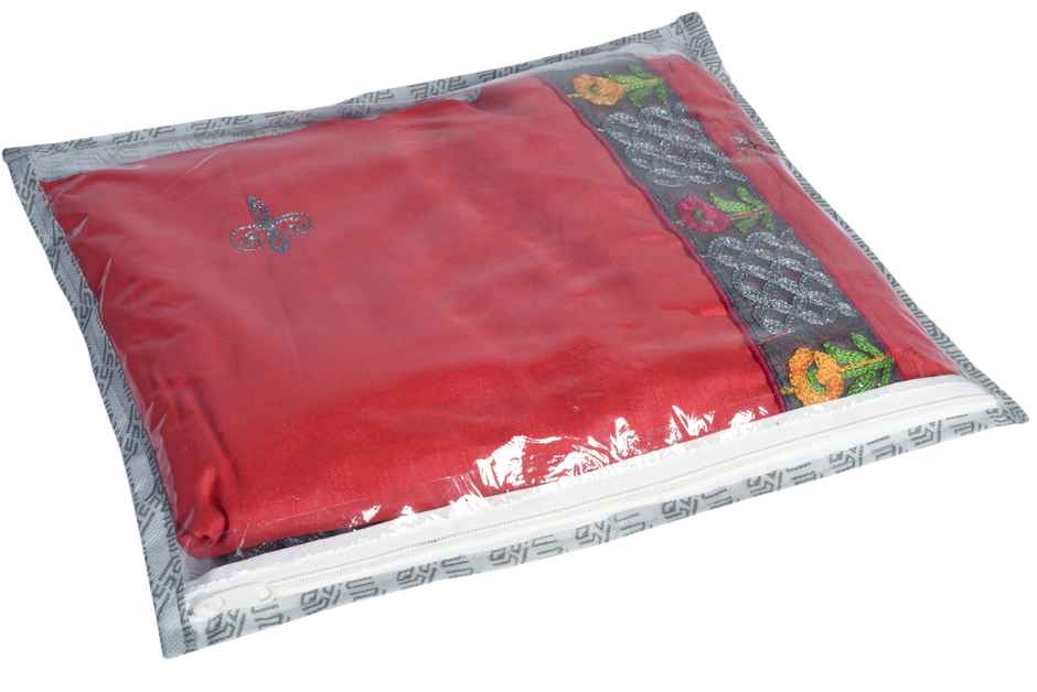 Homestrap Set Of 10 Non Woven Foldable Single Saree Covers - Assorted